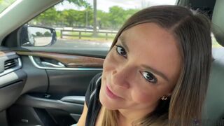 Stud Son Fucks Hot Mom Havana Bleu in Car Parked at Public Park