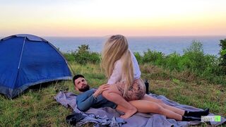 Risky Sex Real Amateur Couple Fucking in Camp - Sexdoll 520