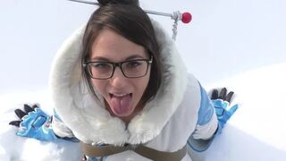 Public Overwatch Mei Blowjob in Snow