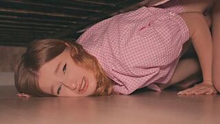 I stuck under the bed and My Step-Brother fucked Me Hard