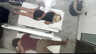 Couples Massages Recorded as the Wife is Fucked Next to Her Husband