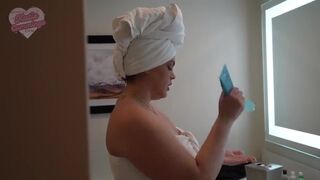 Katie Cummings - Voyeur Shower With Stepmom