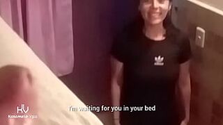 Perverted daddy with hard cock in my bed