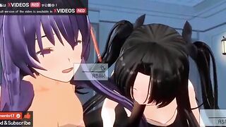 Uncensored Japanese hentai anime FATE FGO Rin and Sakura