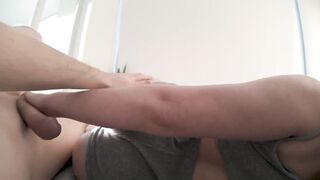 18 y.o. Roommate Girl with Huge Tits Rides Like Crazy