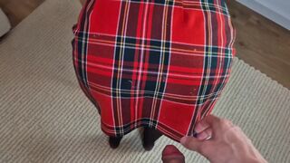 Domination Over the Student Girl in School Uniform. Spanking and Humiliation