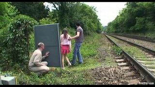 Sex In the City Outdoors Threesome