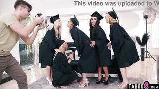 MILFs graduation party turns into an insane reverse gangbang party