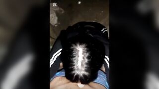 My girlfriend's best friend couldn't stand it and sucked me off on the street.