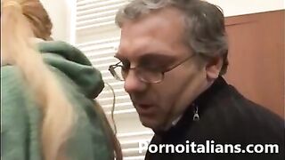 the. italian italian step father licks his daughter's tits - young woman tits italian